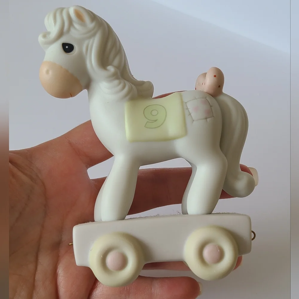 Vintage Precious Moments Birthday Train 9 Year Old Horse Collectible Figurine - Picture 4 of 14